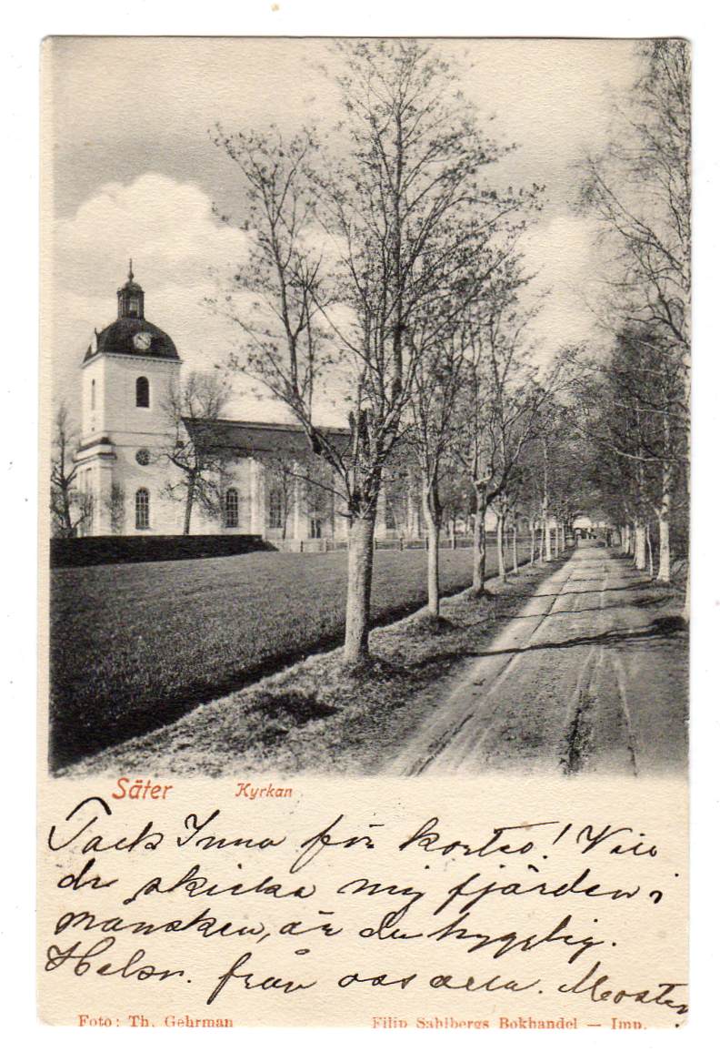 Sâter kyrkan Gehrman st Westerâs 1902