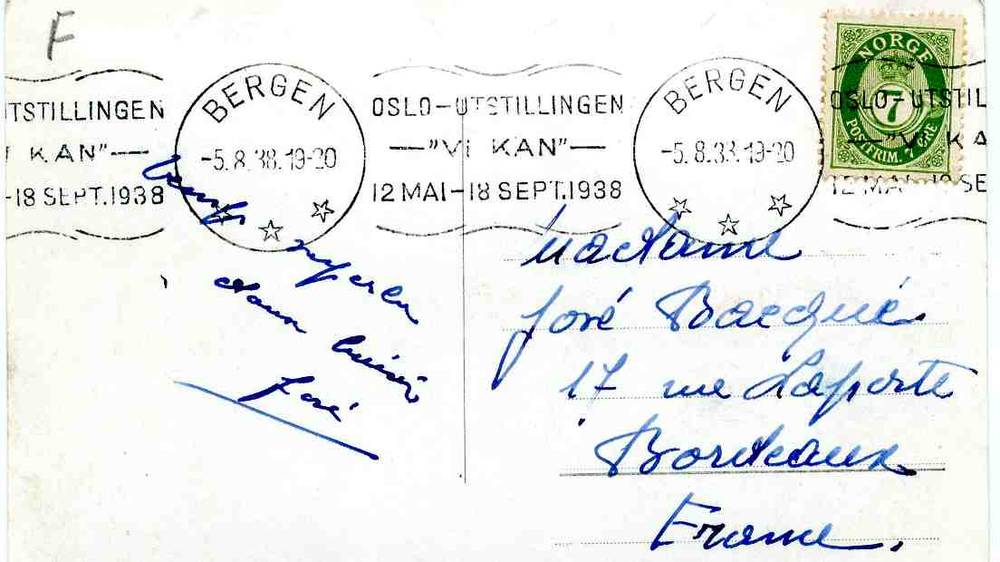 Aandalsnes Romsdal Mi;2/87  st.Bergen 1938