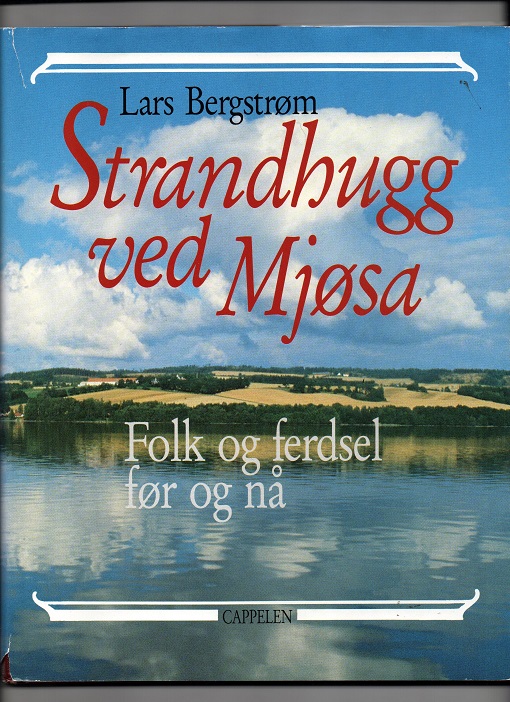 Strandhugg ved Mjøsa - Folk og ferdsel før og nå, Lars Bergstrøm, Cappelen 1990 Smussb.(rift) B O