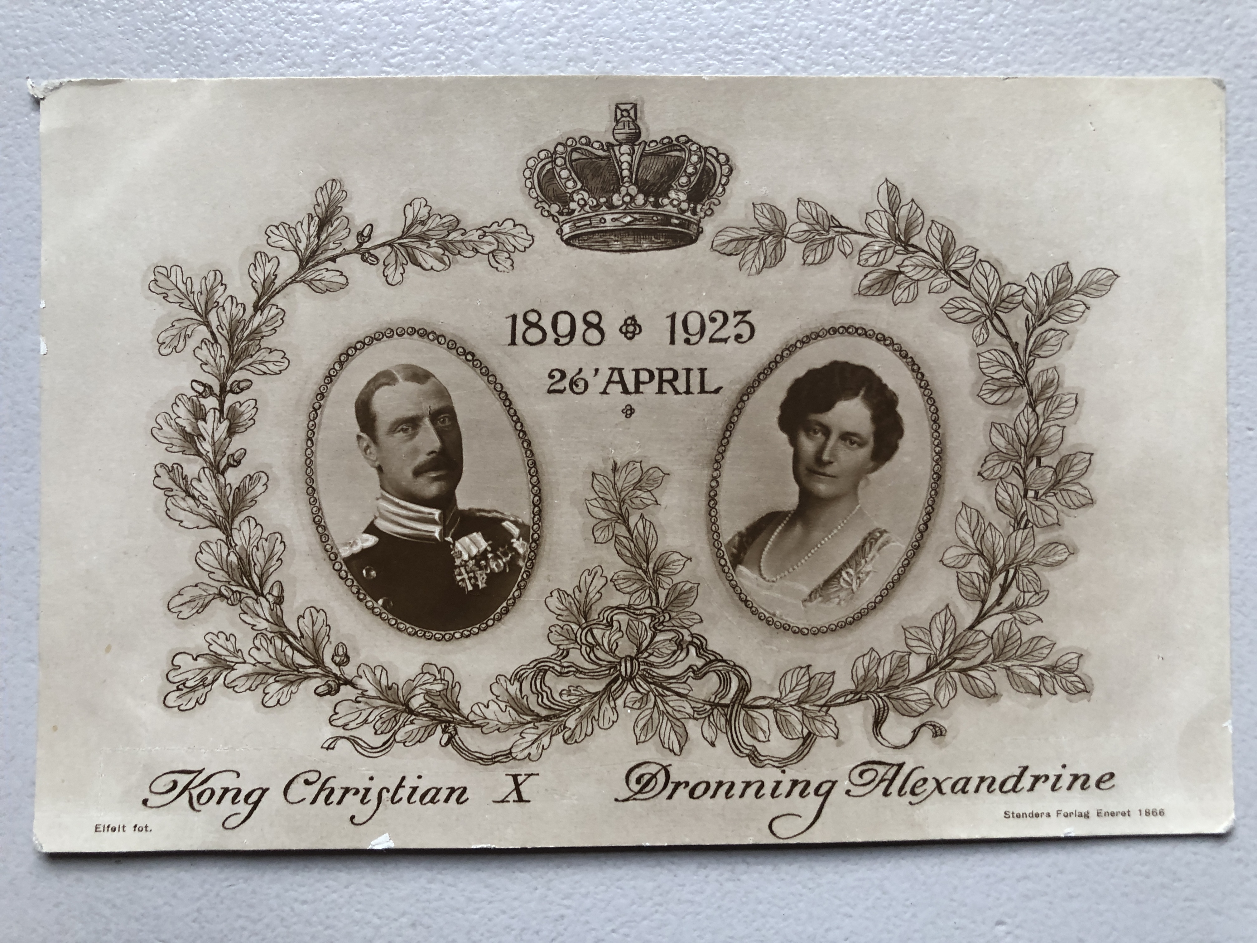 Kong Christian X, Dronning Alexandrine, 1898-1923, nr 634, Stenders forlag (1866)