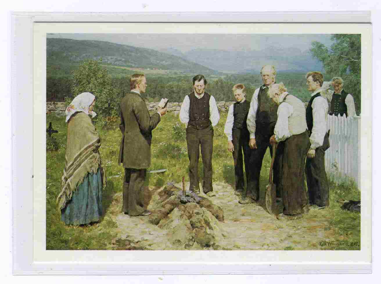 E Werenskiold En bondbegravelse 1885