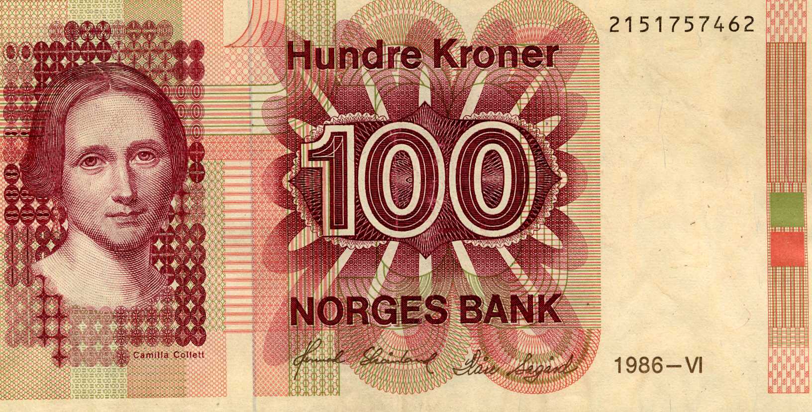 100 kr 1986 VI kv01