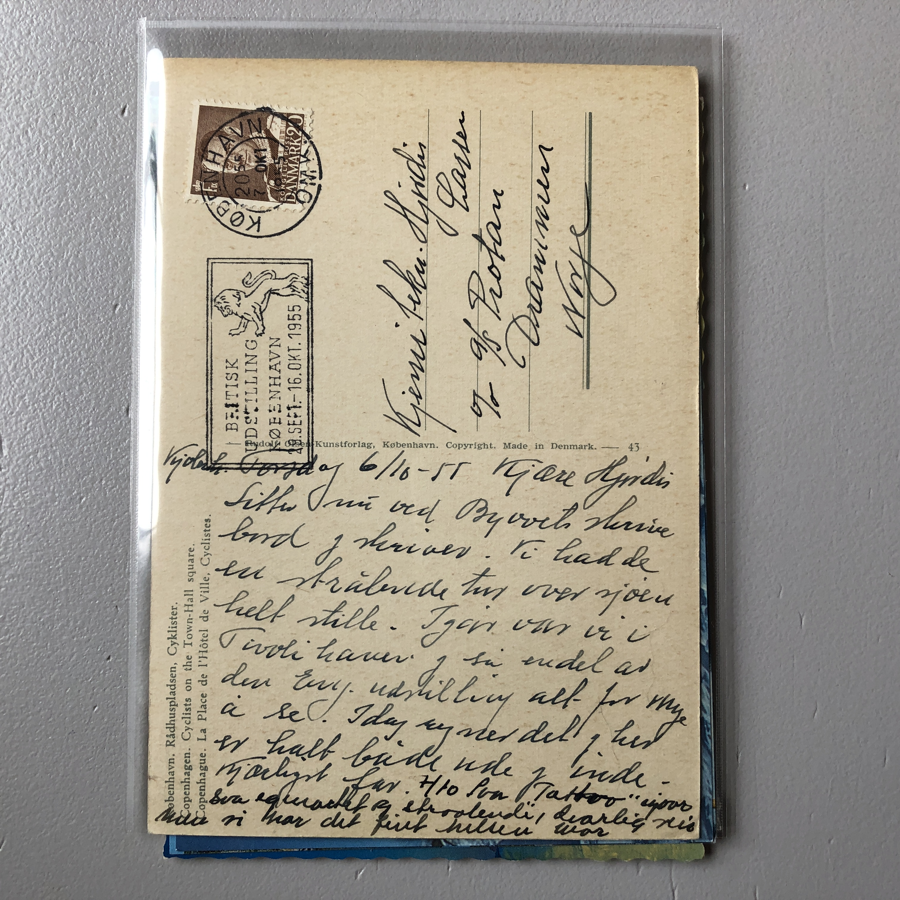 København, rådhusplassen, britisk utstilling 1955, Rudolf Olsen Kunstforlag