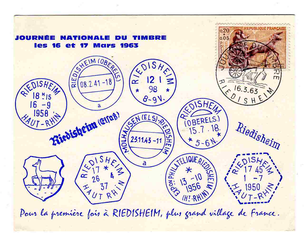 Journee nationale du timbre 16&17/3/1963