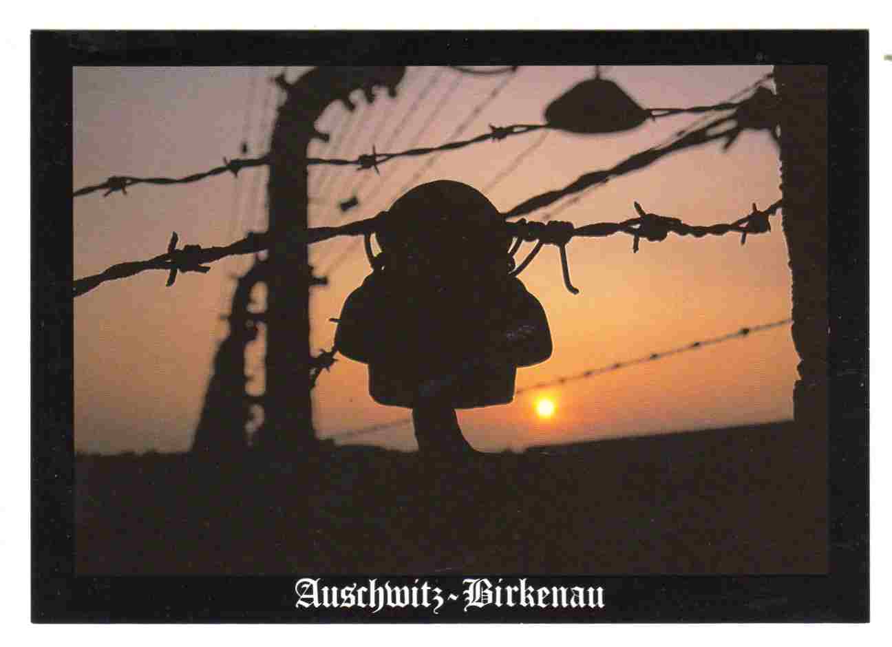 Auschwitz-Birkenau leiren omgitt av piggtråd