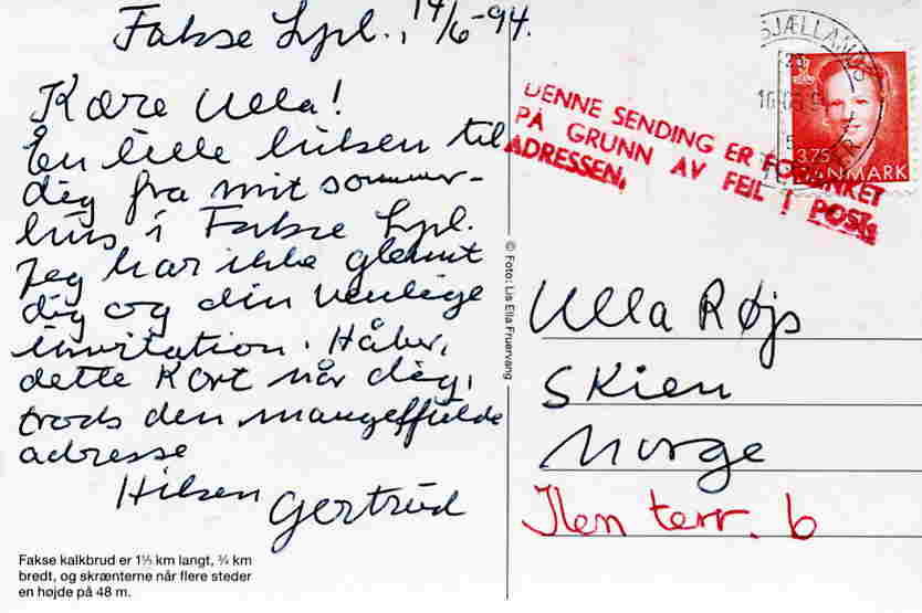 Fakse kalkbrudd L Fruervang 1994