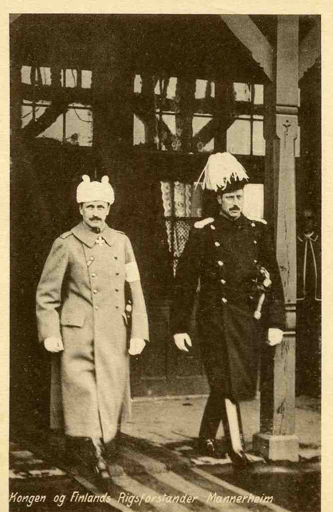 Kongen og Finnlands rigsforstander Mannerheim Damsgaard