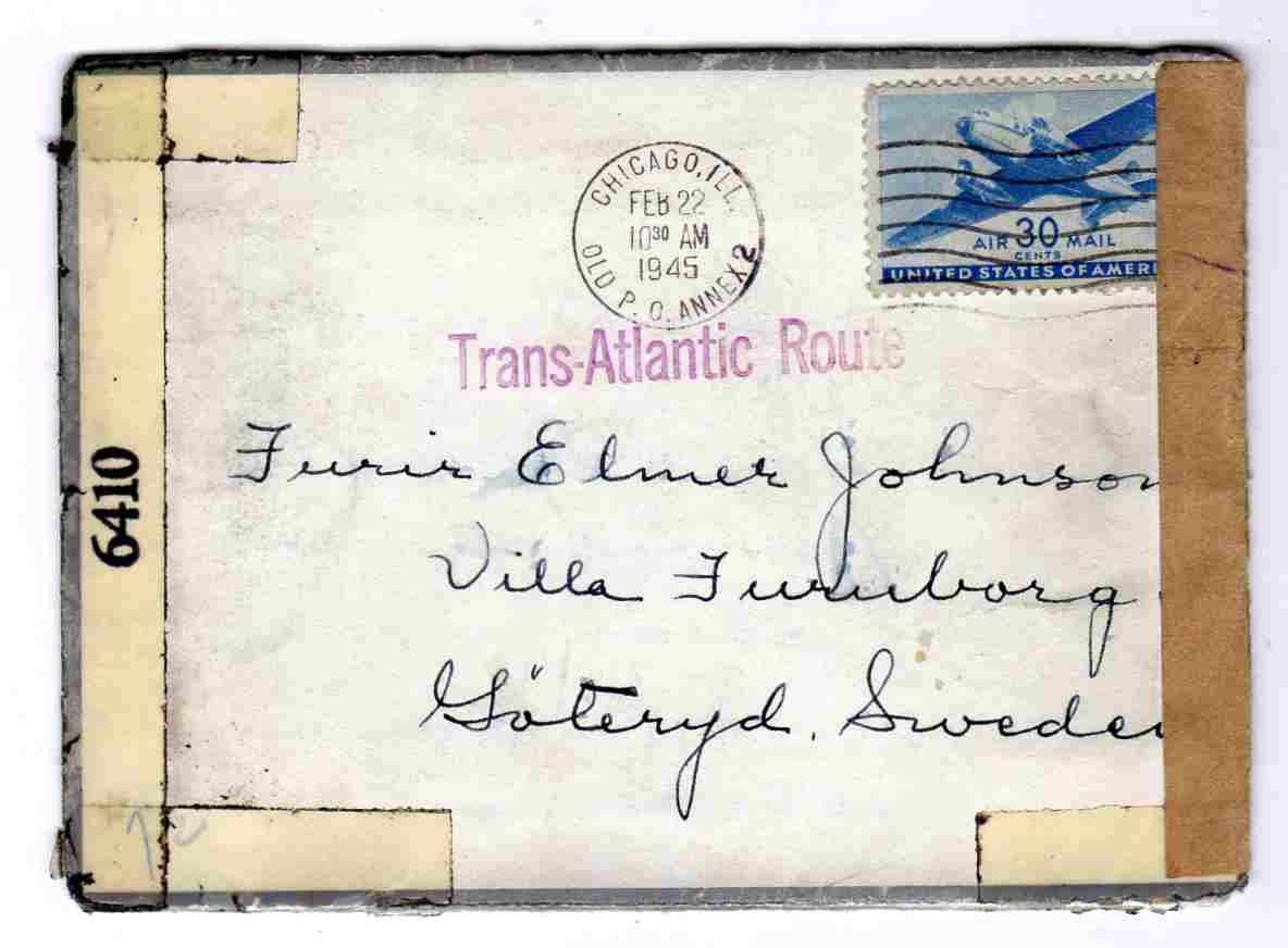 st Chicago 1945/Transatlantic to Sweden 6410