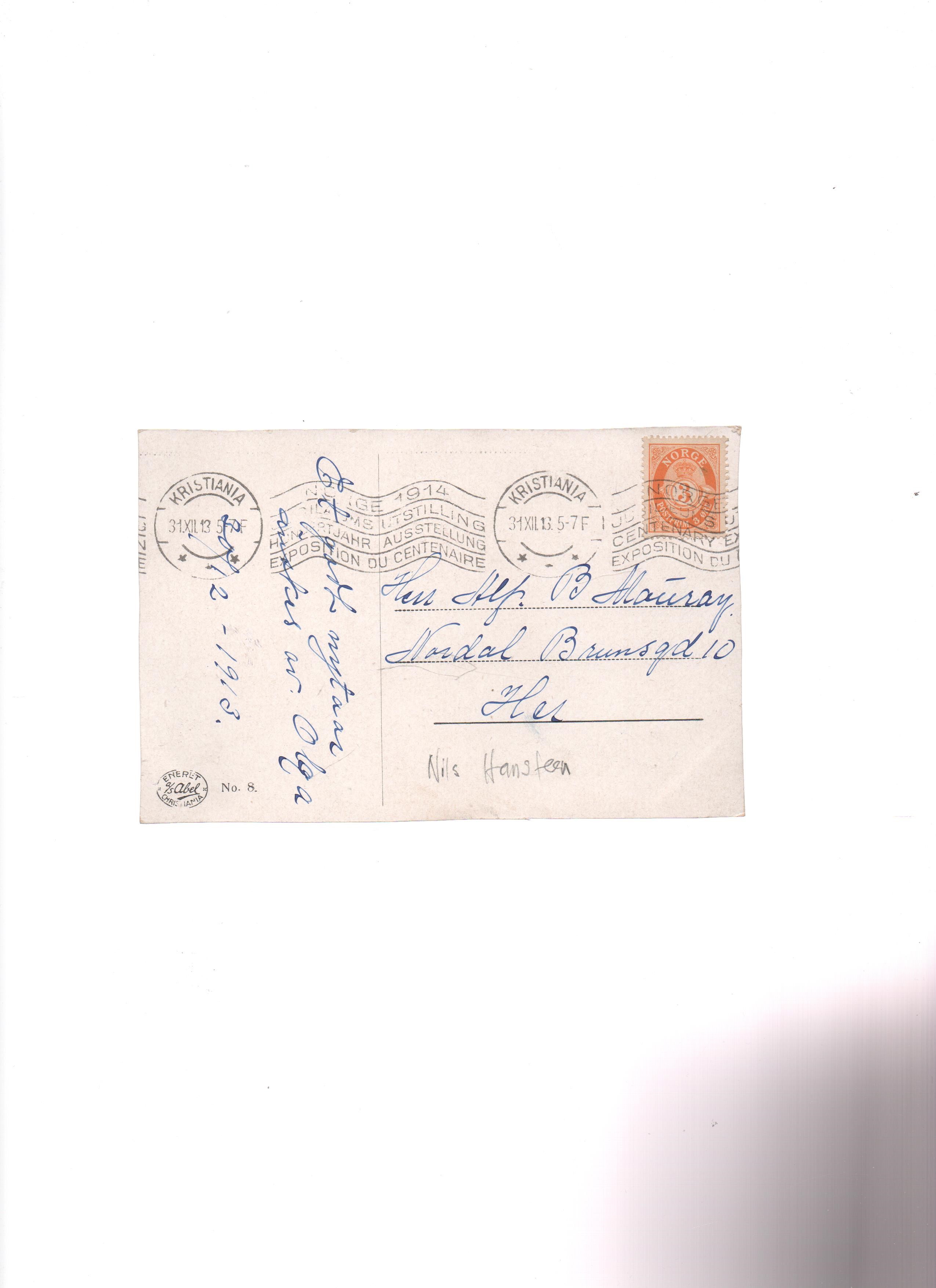 Abel St. 31.12. 1913 