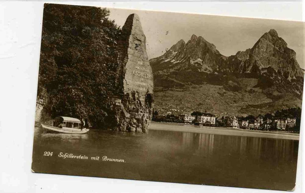 Sensurpost 224 Schifferstein mit Brunnen st Bern 1917 Photoglob