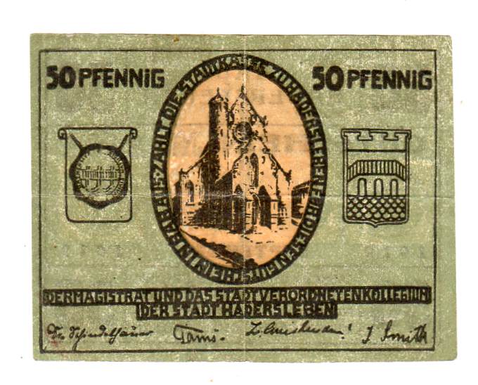 Haderslev kommune 50pf 1919
