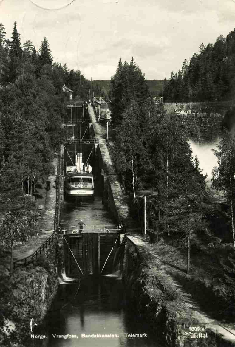 Vrangfos Bandak-kanalen Mi; 1809 4 st Ski 1955