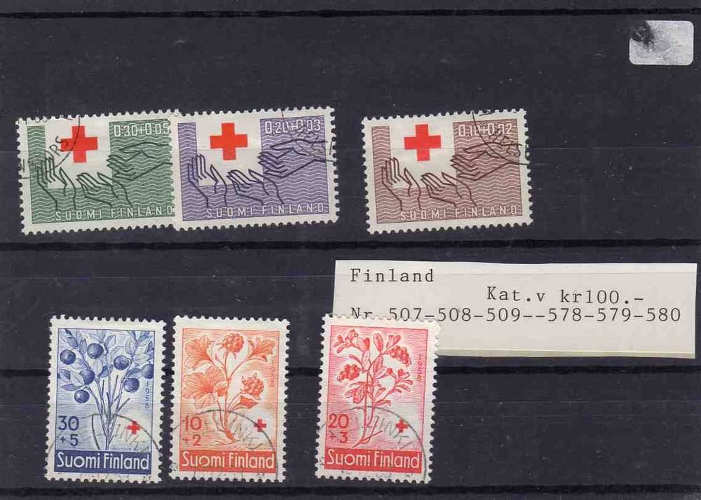 Finland AFA 507-509 og 578-580 AFA kr 100