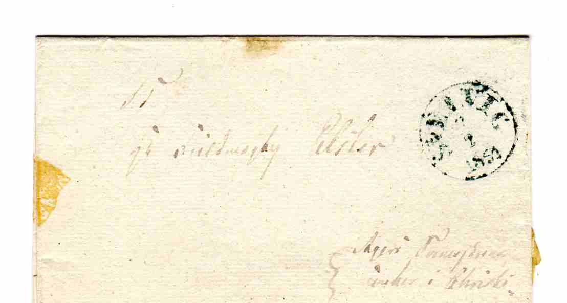 Prefil Svelvig 3/2/1851 på brev
