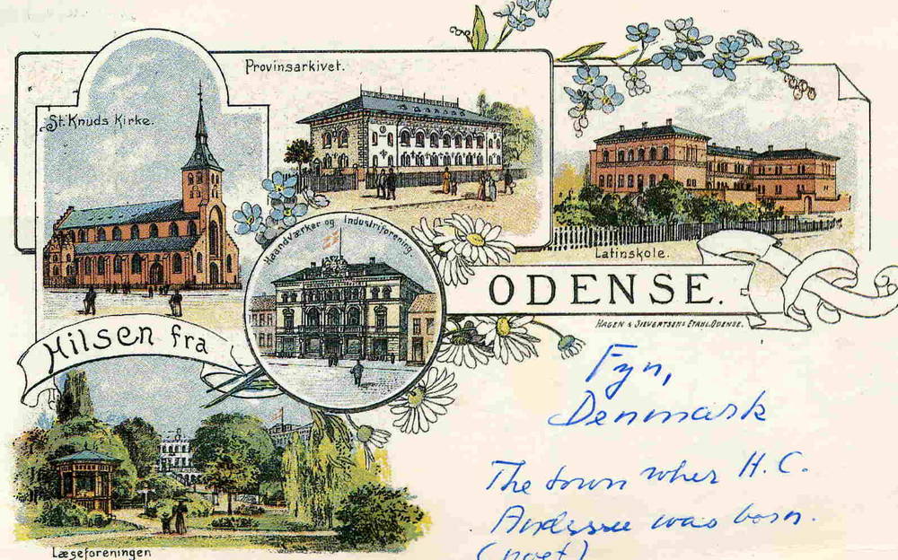 Hilsen fra Odense Lito fra 1899.Opptrykk 1986 Lokalh.forl. Fyn Mammen
