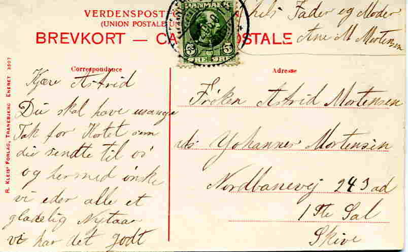 Vestborg fyr Samsø 1906 R Kleis