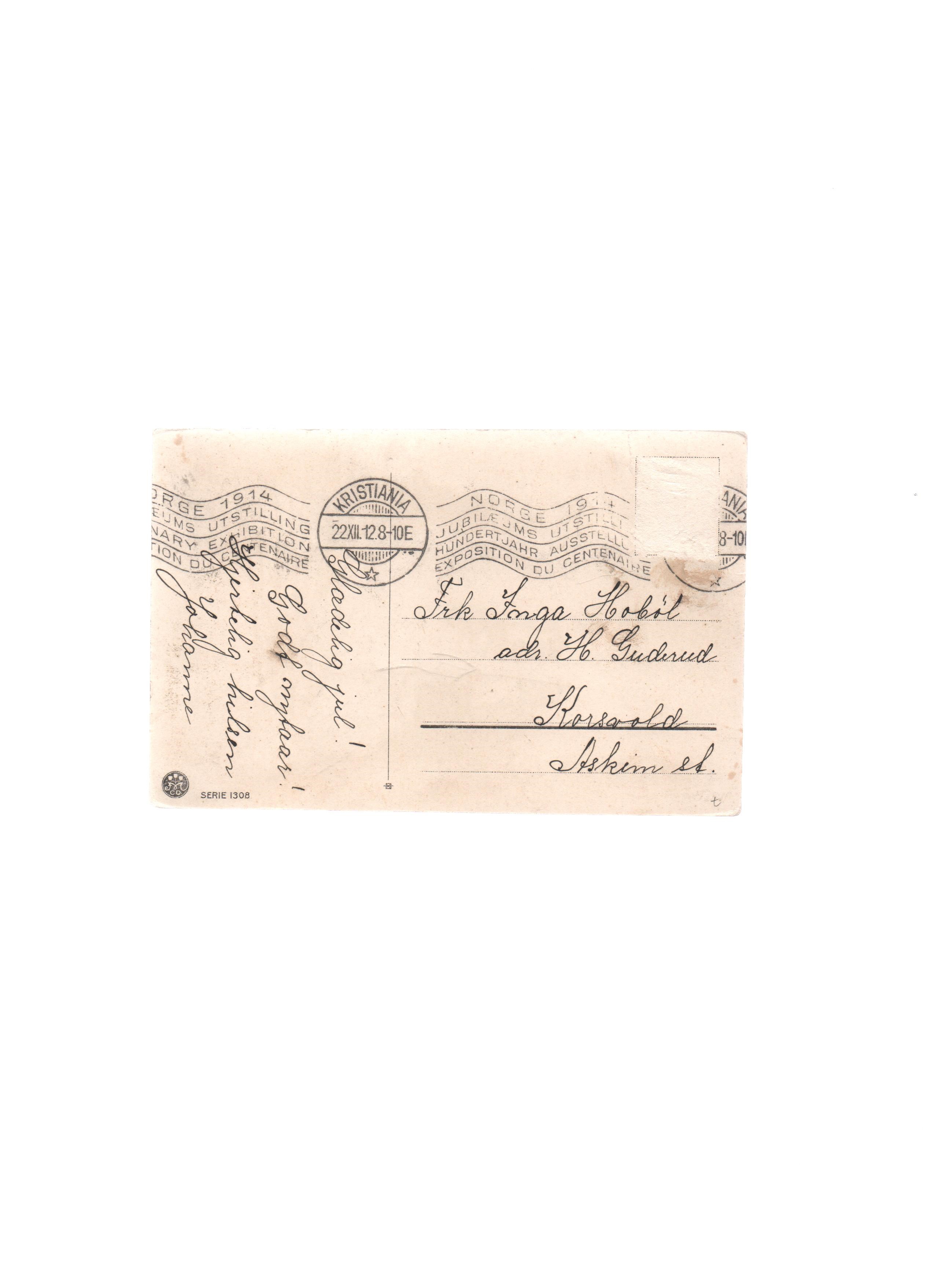 M Serie 1308 St. 22.12. 1912 