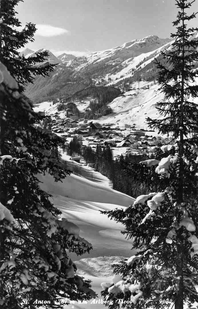 St Anton 1287m um Arlberg Tirol 9632  R mathis st St Anton 1965