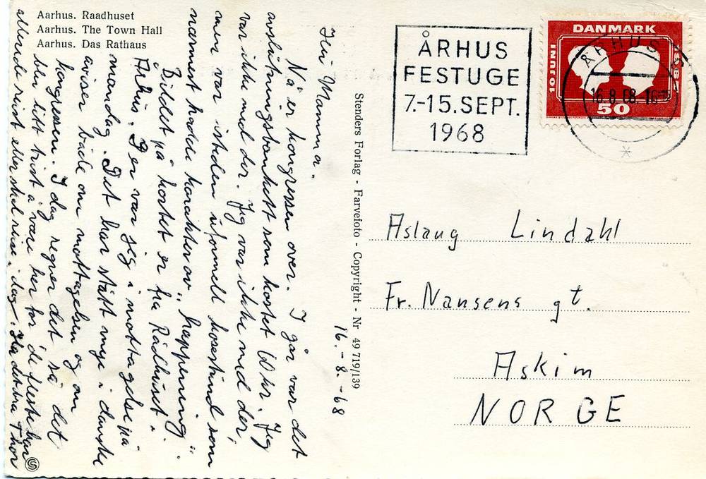 Raadhuset Stender 497197139 ST åRHUS 1968