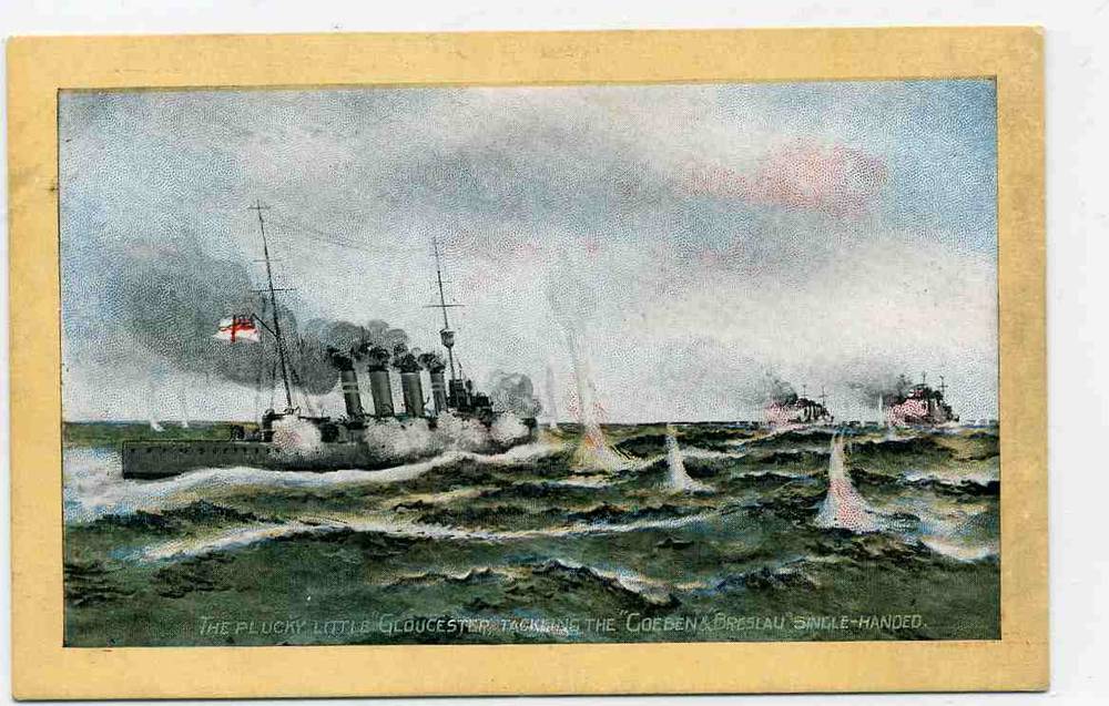 Gloucester taking the Goeben/Breslau  Abraham 1914
