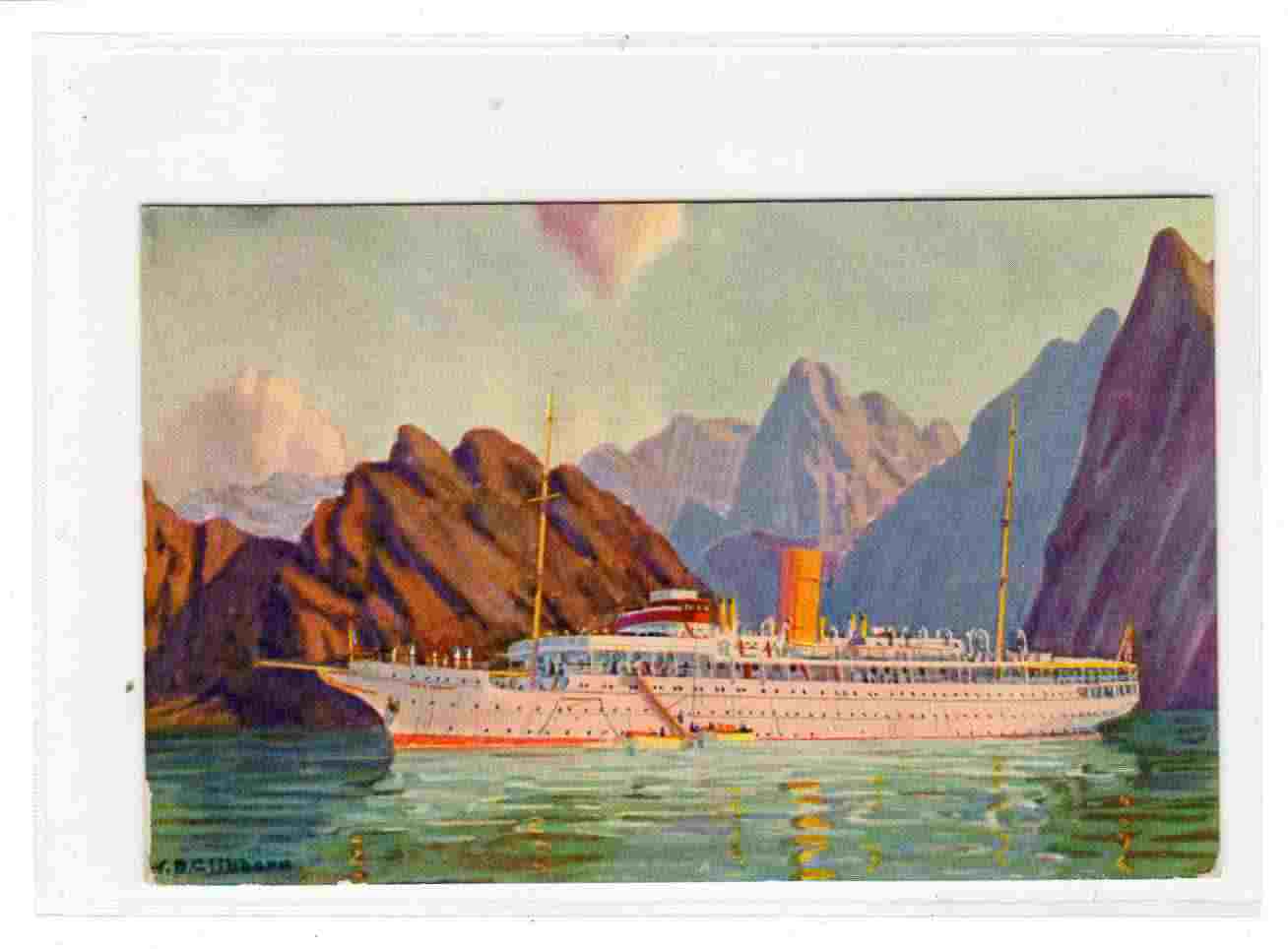 W B Slibborn Cruisebåt bergenske S/S st Nordcap 1938