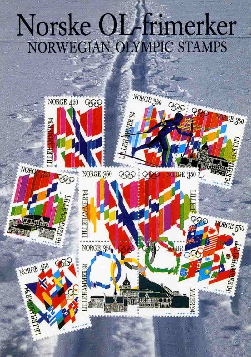 Norske OL frimerker  FF 342/93