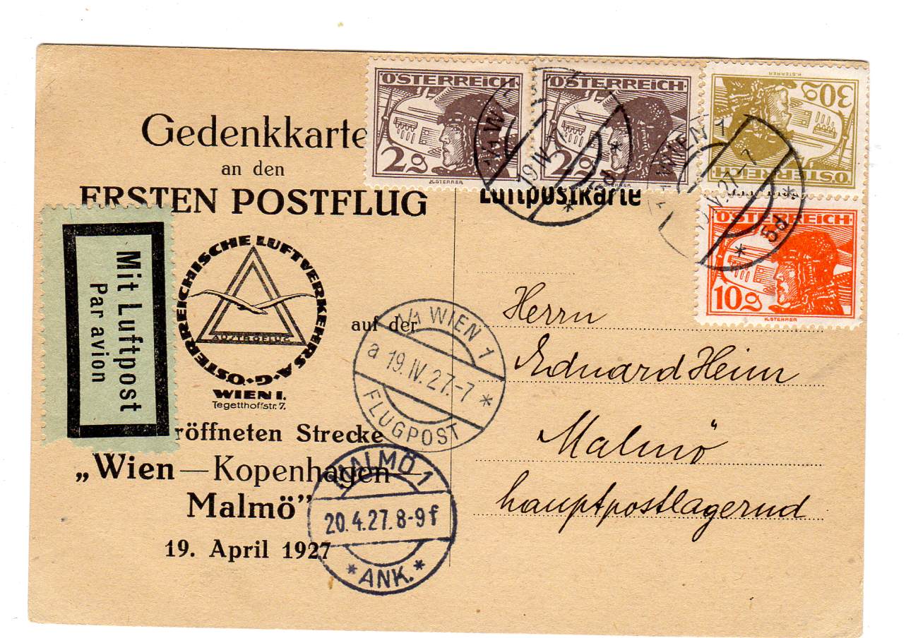 Postflug st Wien 1927