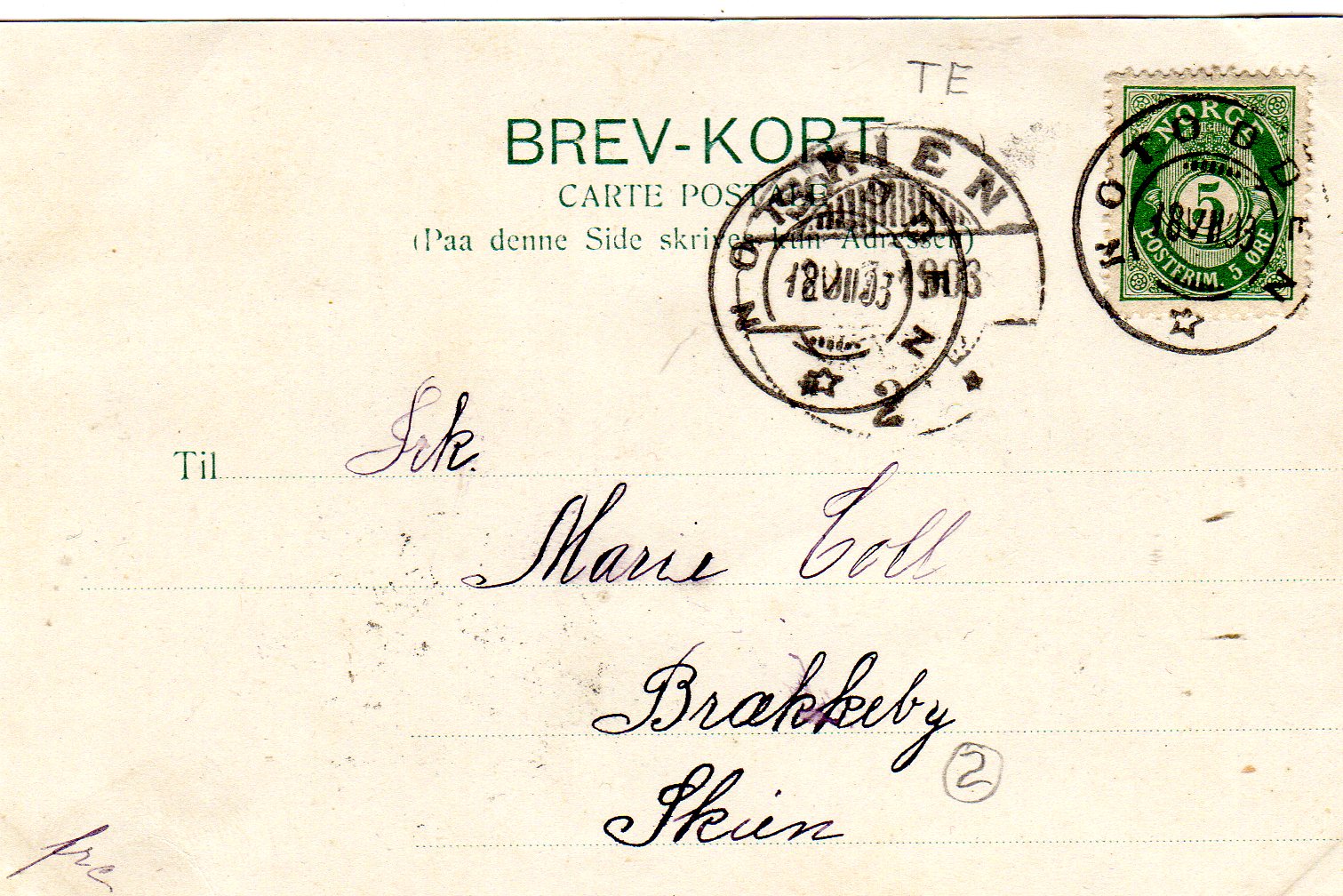 Telemark Tinfossen Abel 114 st Notodden 1903