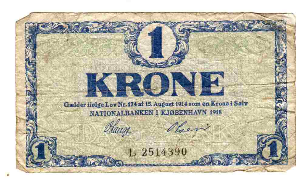 1 krone 1918 kv1 Dan