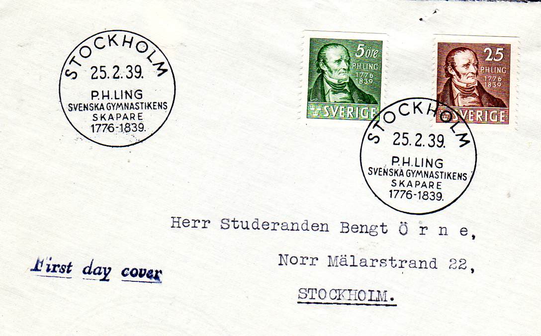 P H Ling FDC 25/2/39 FDC