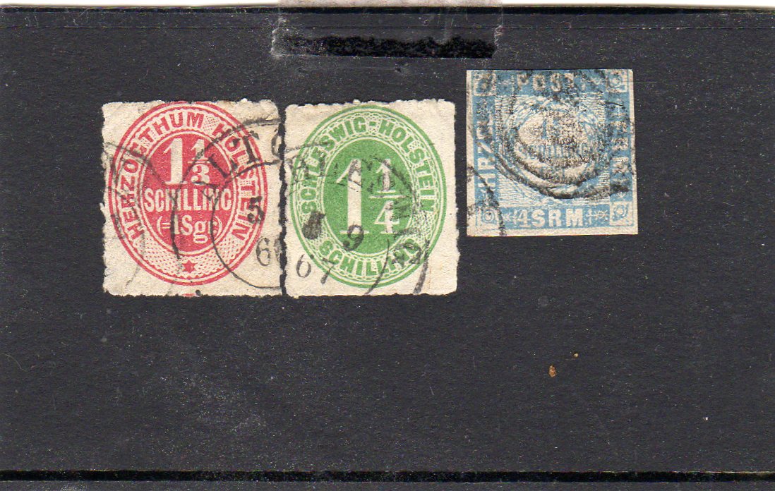 Schleswig-Holstein 1850-66 AFA 2015 nr5-22-23 D.kr 1300/Nkr 1990