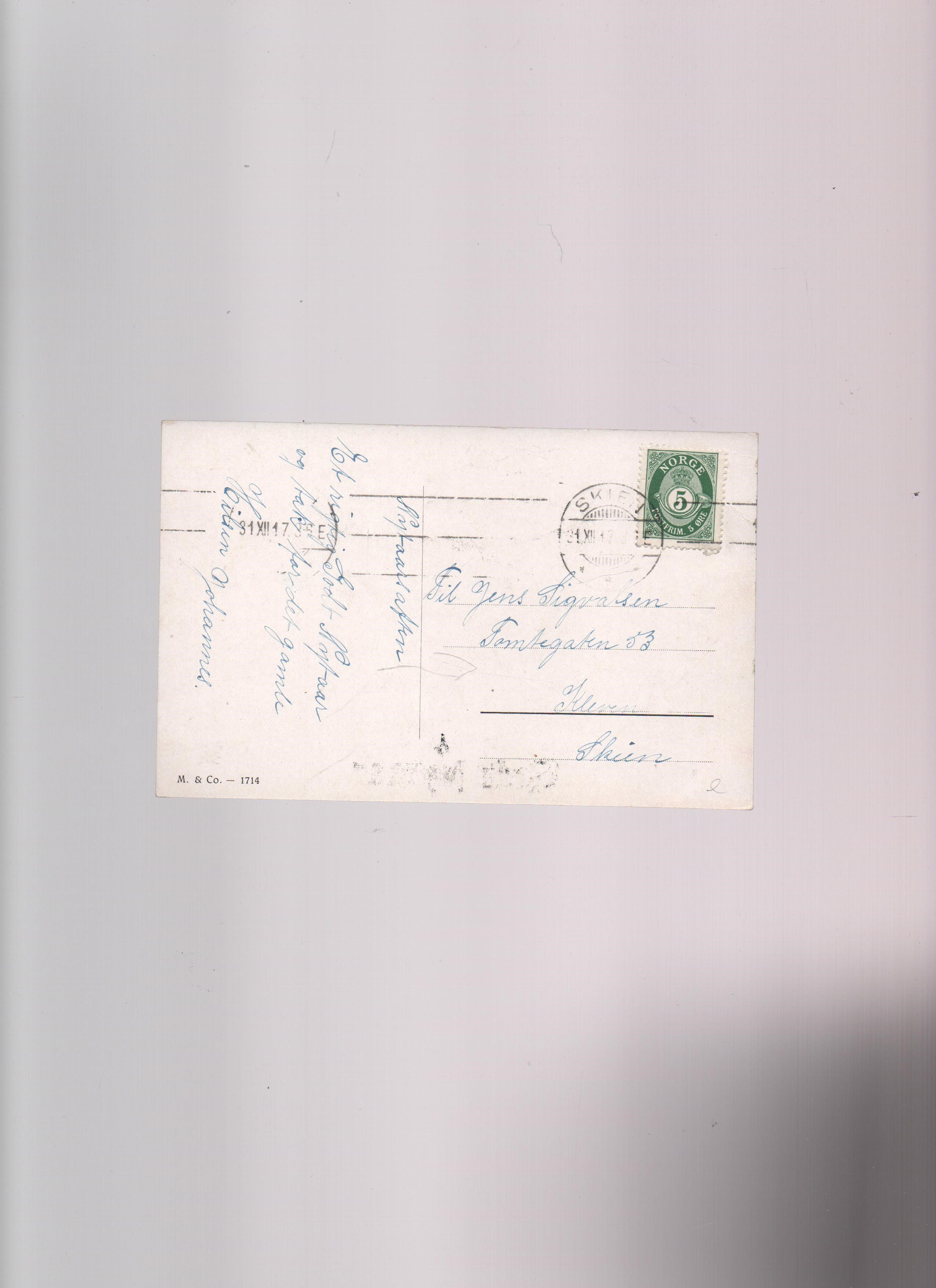 M 1714 St. 31.12. 1917 Skien 