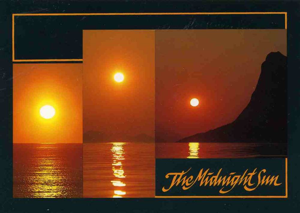 The midnight sun 90-527 st Regionssykehuset Tromsø 1992 To foto