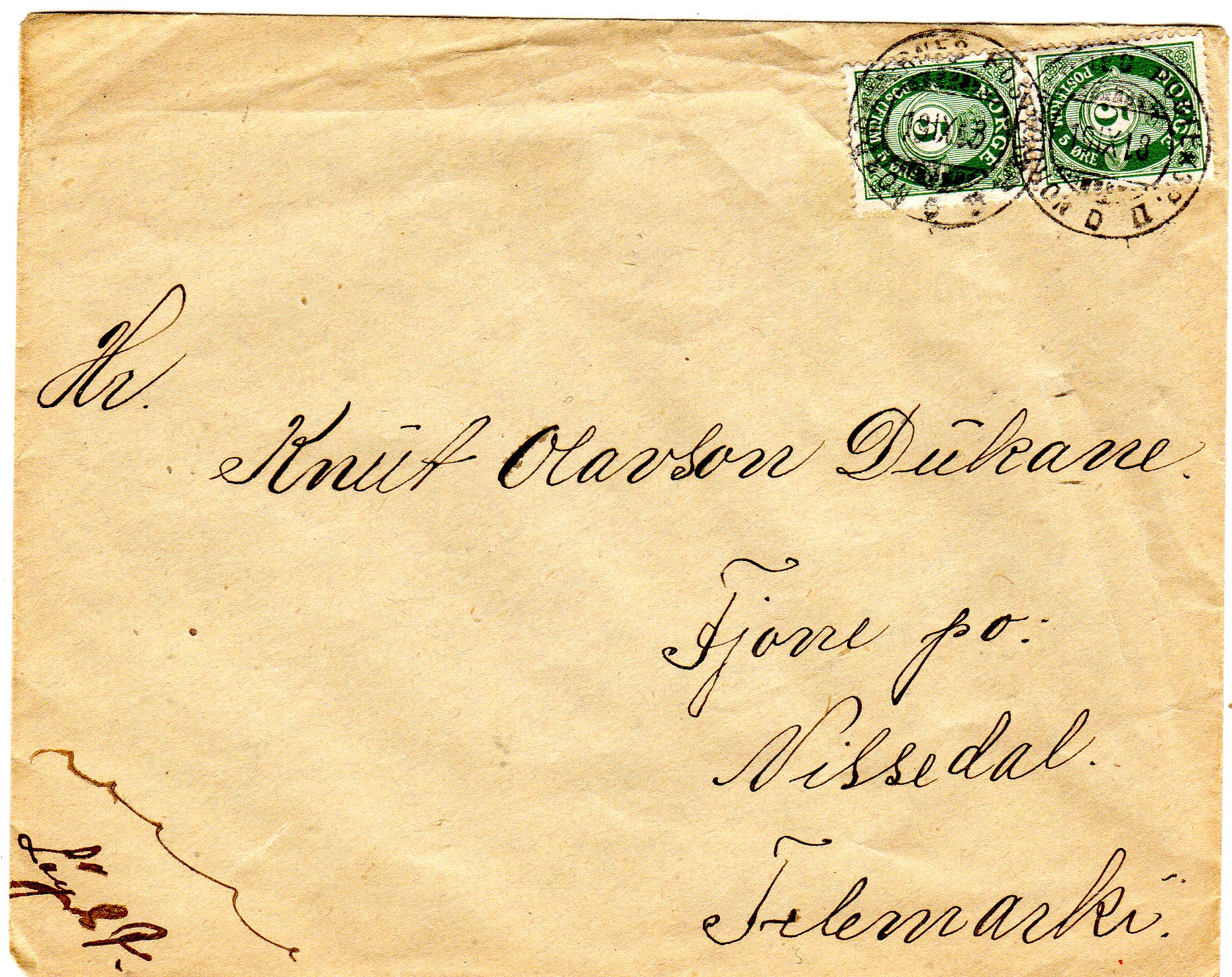 Brev til Dukane Nissedal st Nord.....