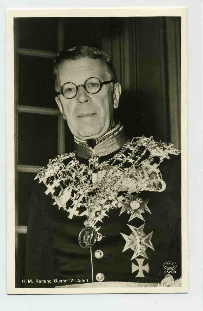 HM konung Gustaf VI Adolf akta foto 25209 st Gøteborg  1951
