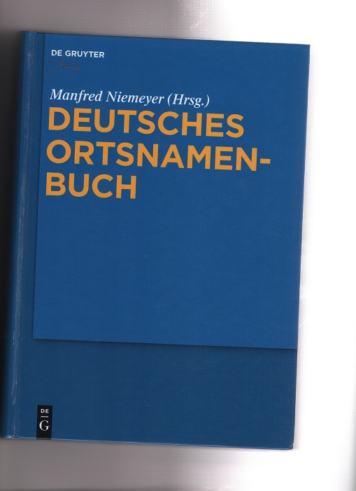 Deutsches Ortsnamenbuch Manfred Niemeyer De Gruyter 2011 pen