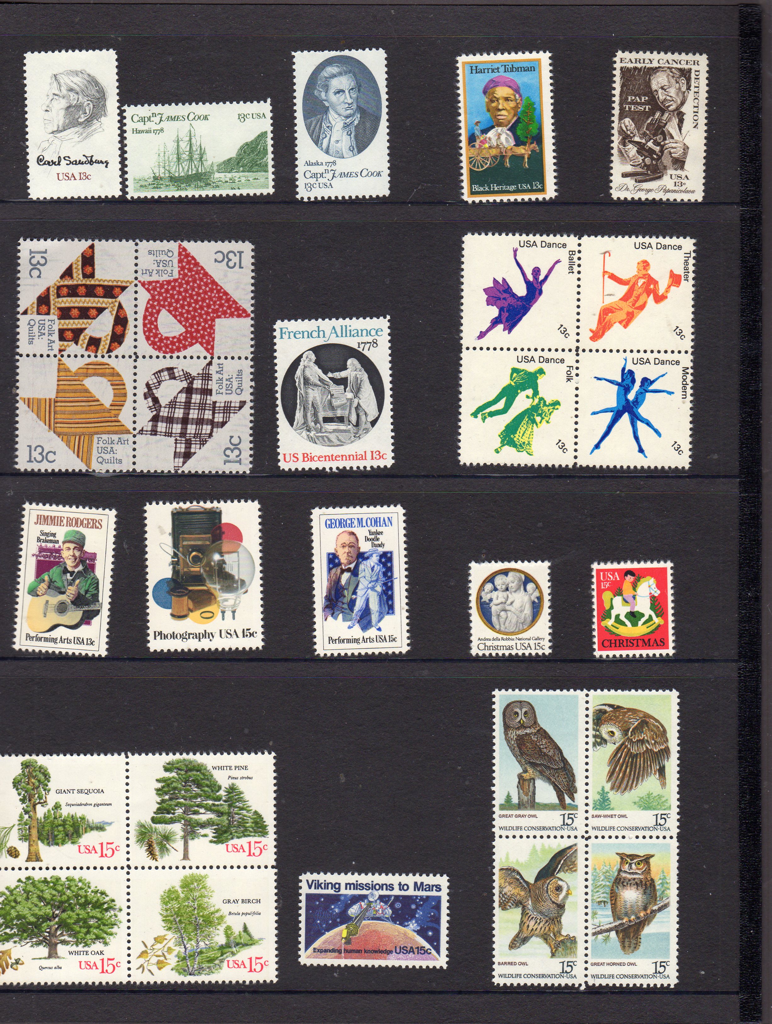 United states postal sevice Mint set of commemorative stamps 1978