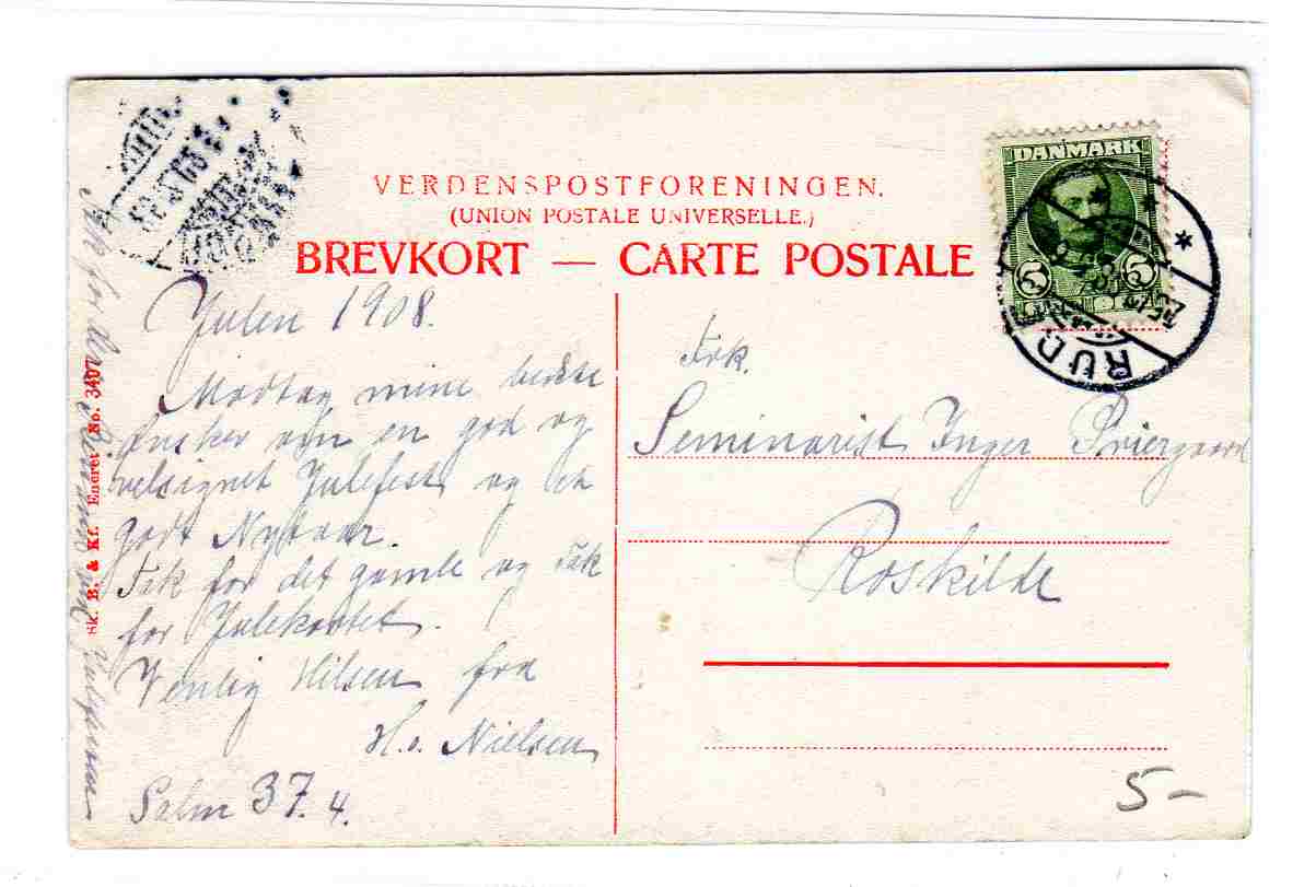 st Rude 1908 Sk B&Hf no 3407 Thorvaldsen Daabens Engel