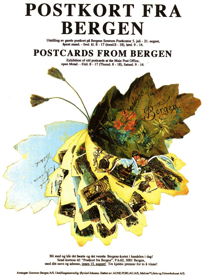 Postkort fra Bergen 10 års jubileum postkortsamlere vest