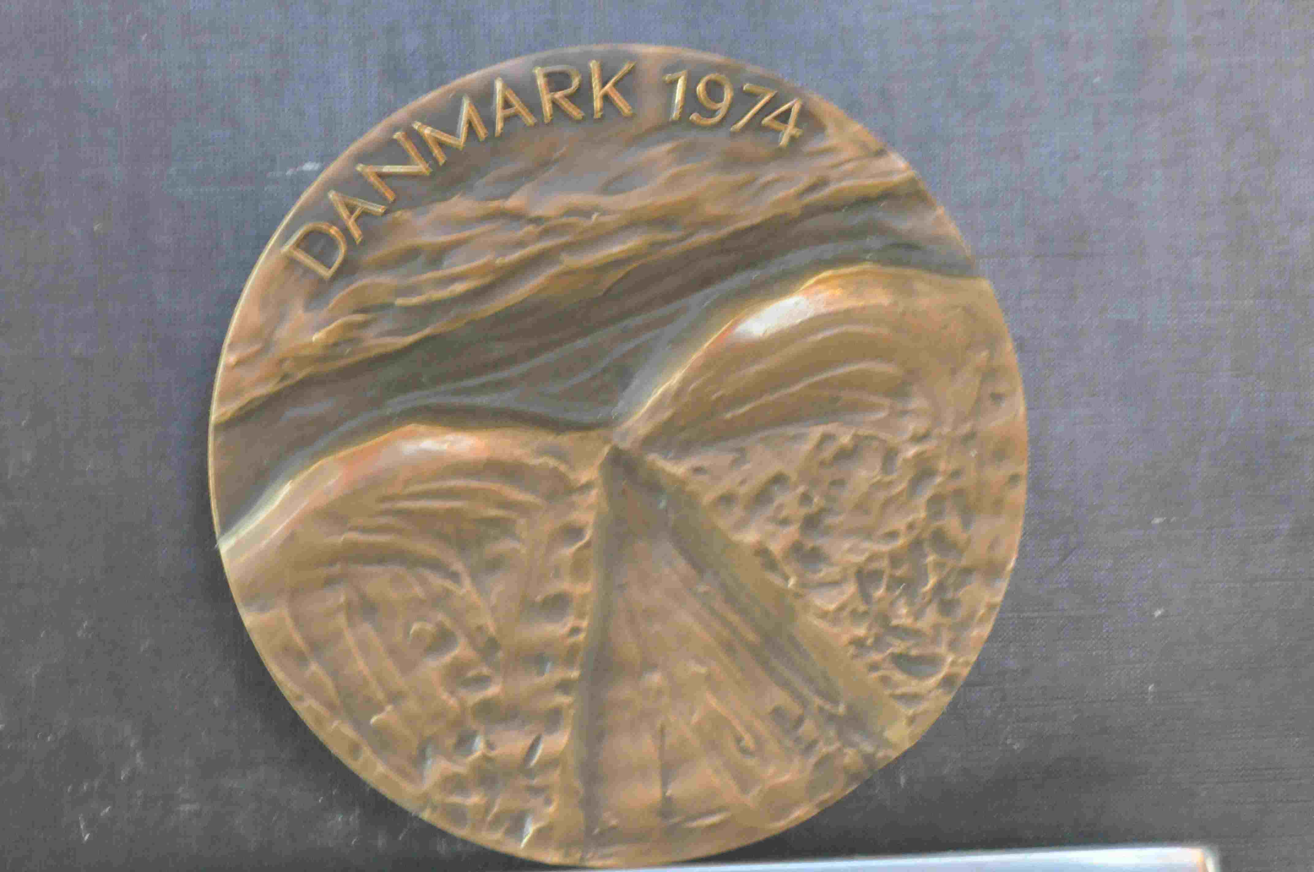 Danmarksmedaljen 1974 messinglegering kv0 Sveen-Havsteen Mikkelsen