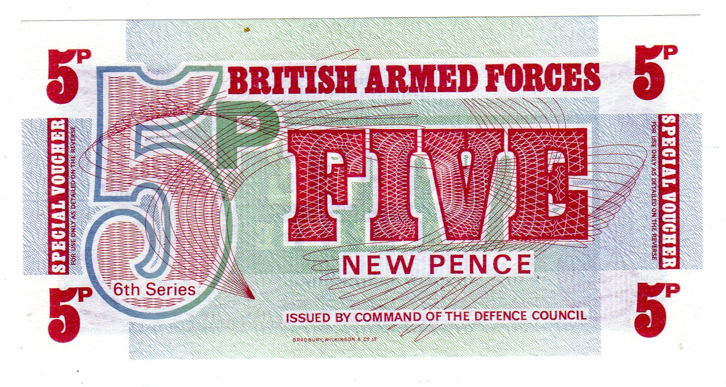 5 new pence British armed forces 6 serie