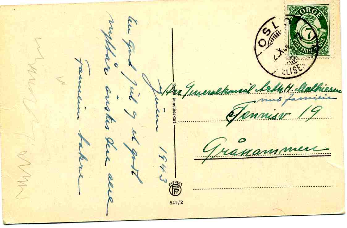 Gunnar Bratlie PPI/541/2 st Oslo 1943